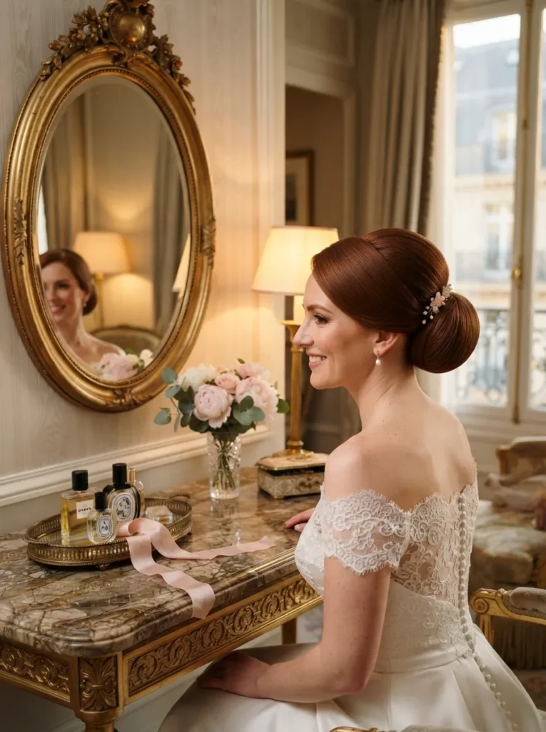 Auburn Bridal Bun