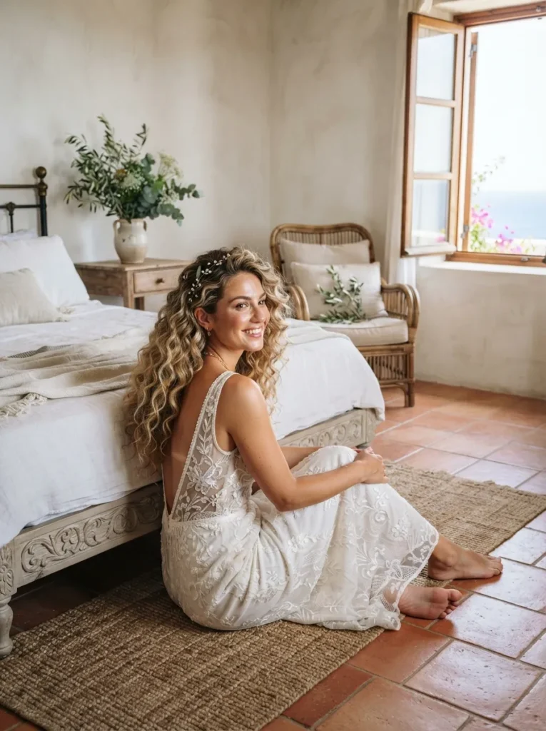 Balayage Curls Down