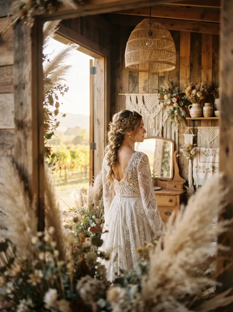 Boho Side Braid Bun