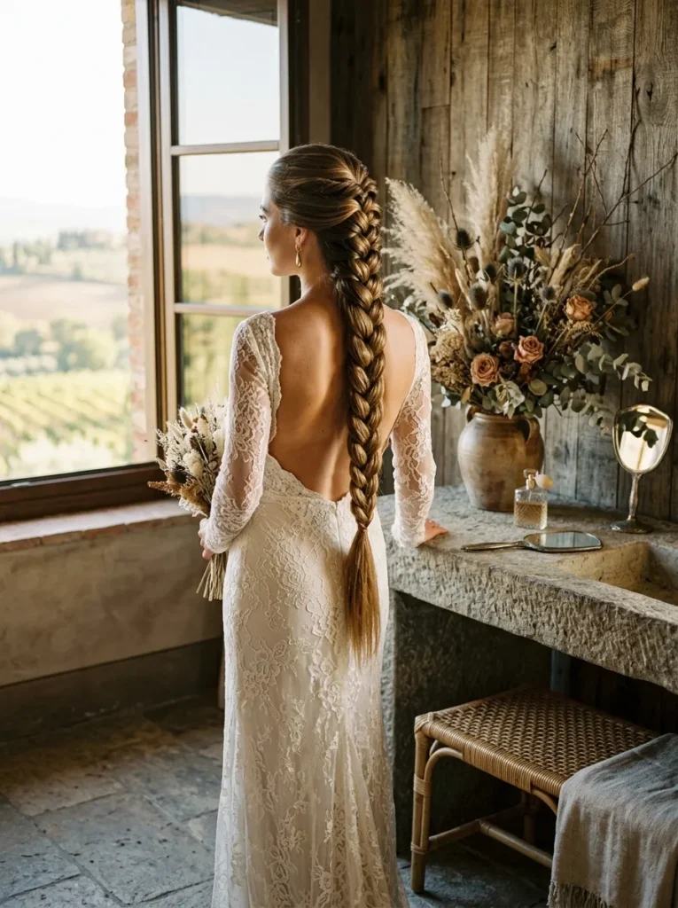 Braided Bridal Ponytail