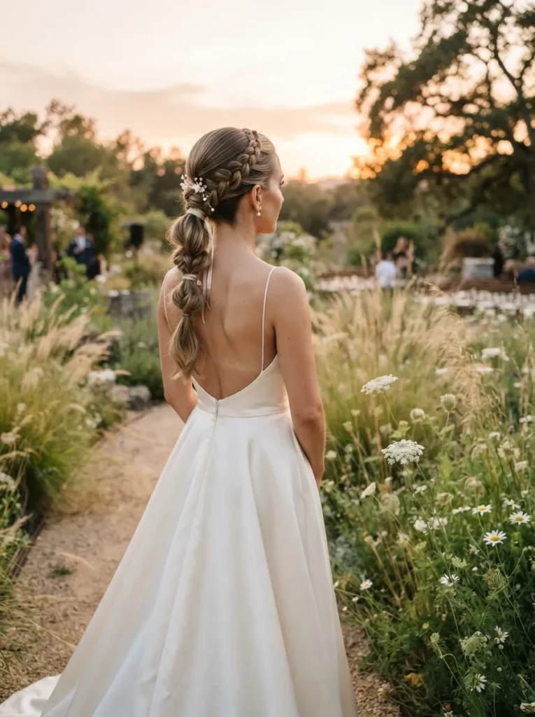 Braided Bridal Ponytail