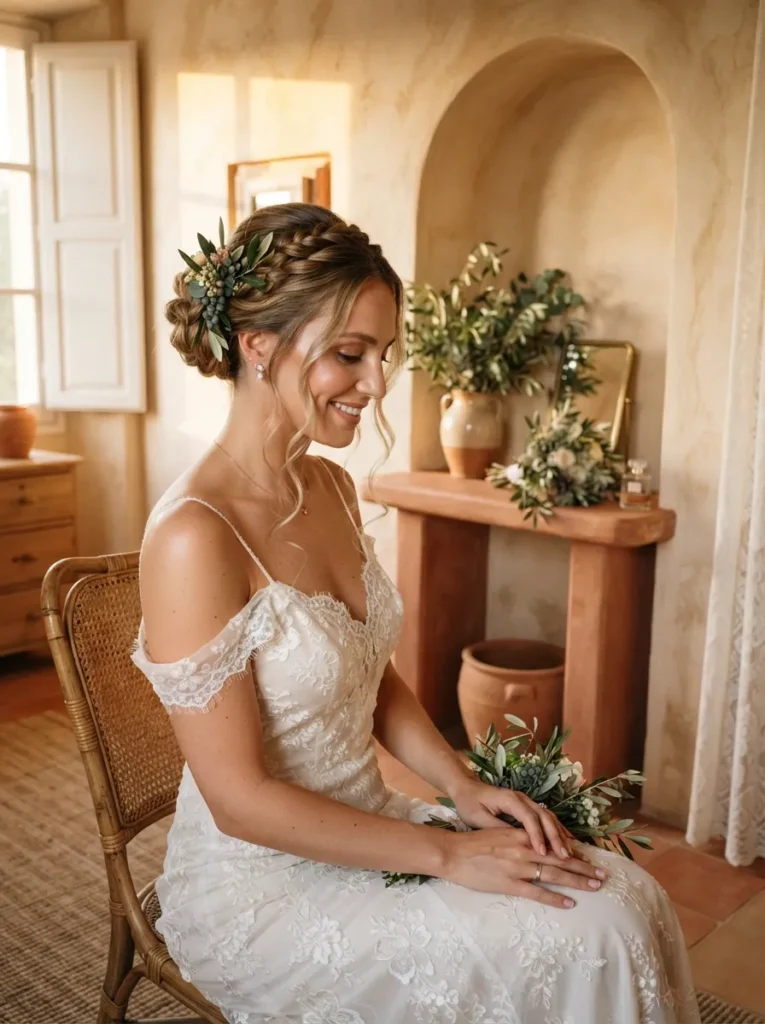 Braided Bun With Tendrils