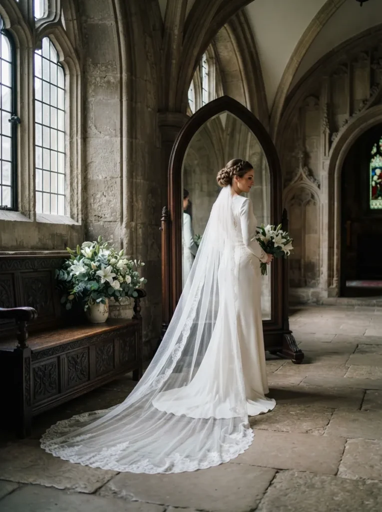 Braided Bun With Veil