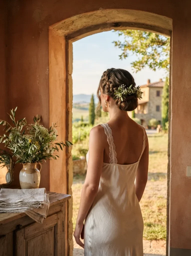 Braided Crown Low Bun