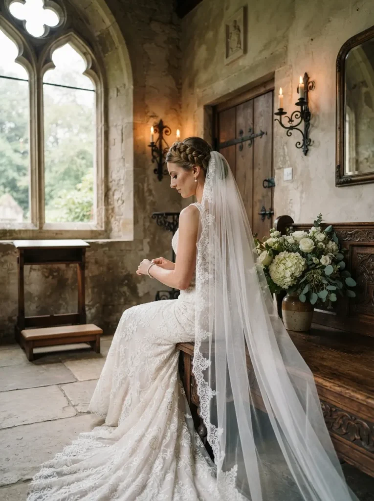 Braided Crown With Veil