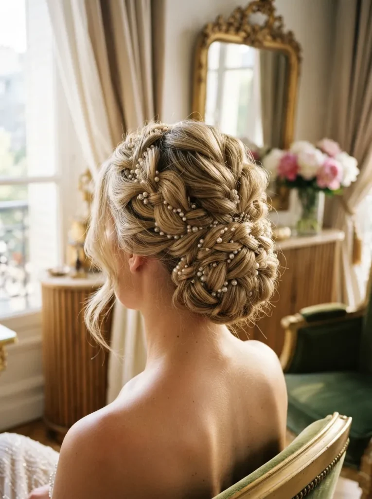 Braided Pearl Updo