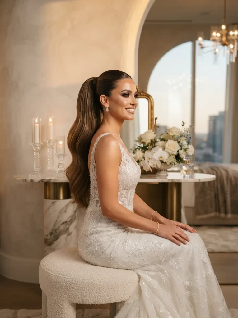 High Bridal Ponytail