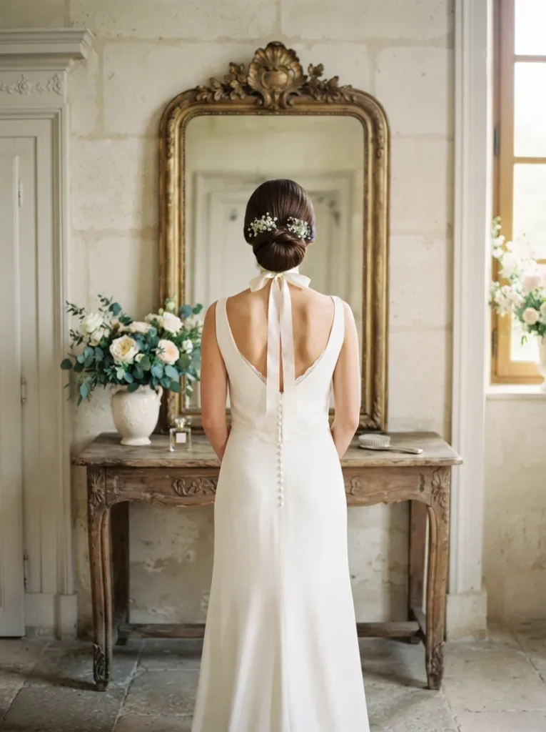 Brunette Low Bun