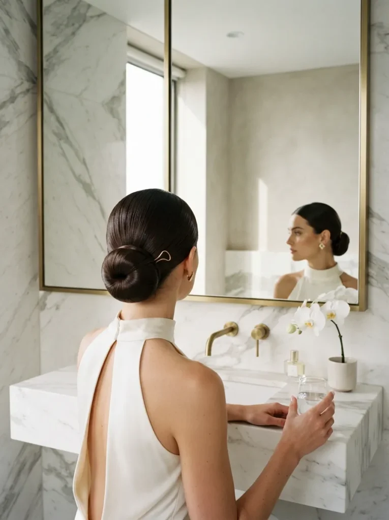 Brunette Polished Bun