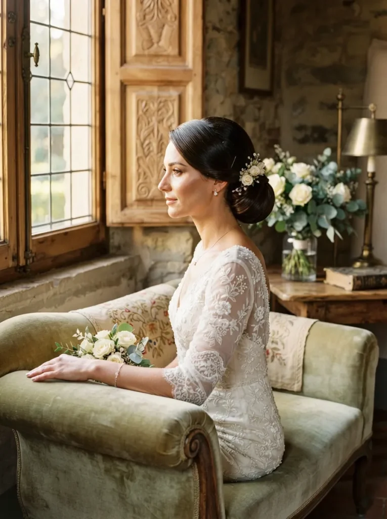  Brunette Side Chignon