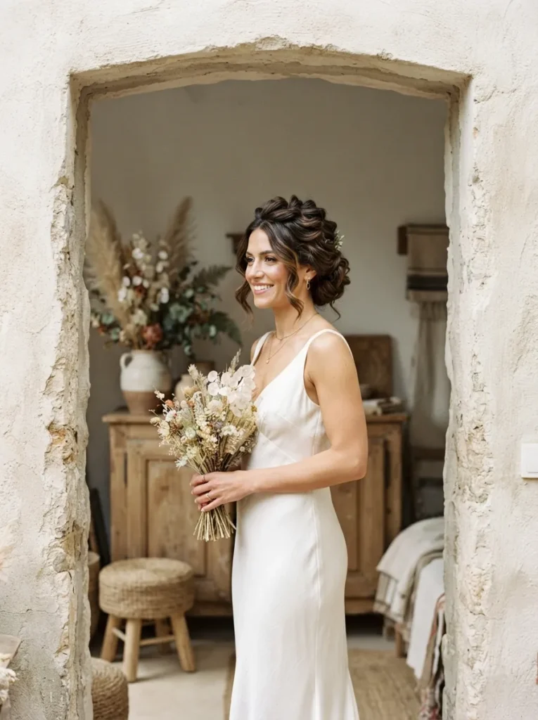 Brunette Textured Updo