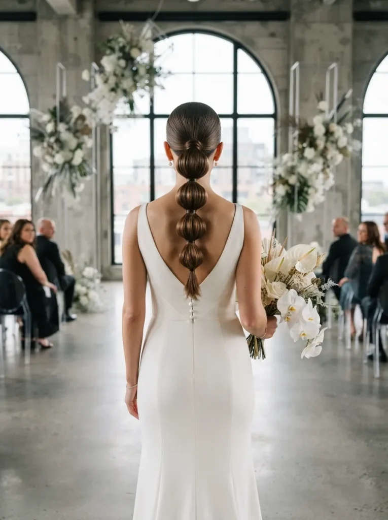 Bubble Bridal Ponytail
