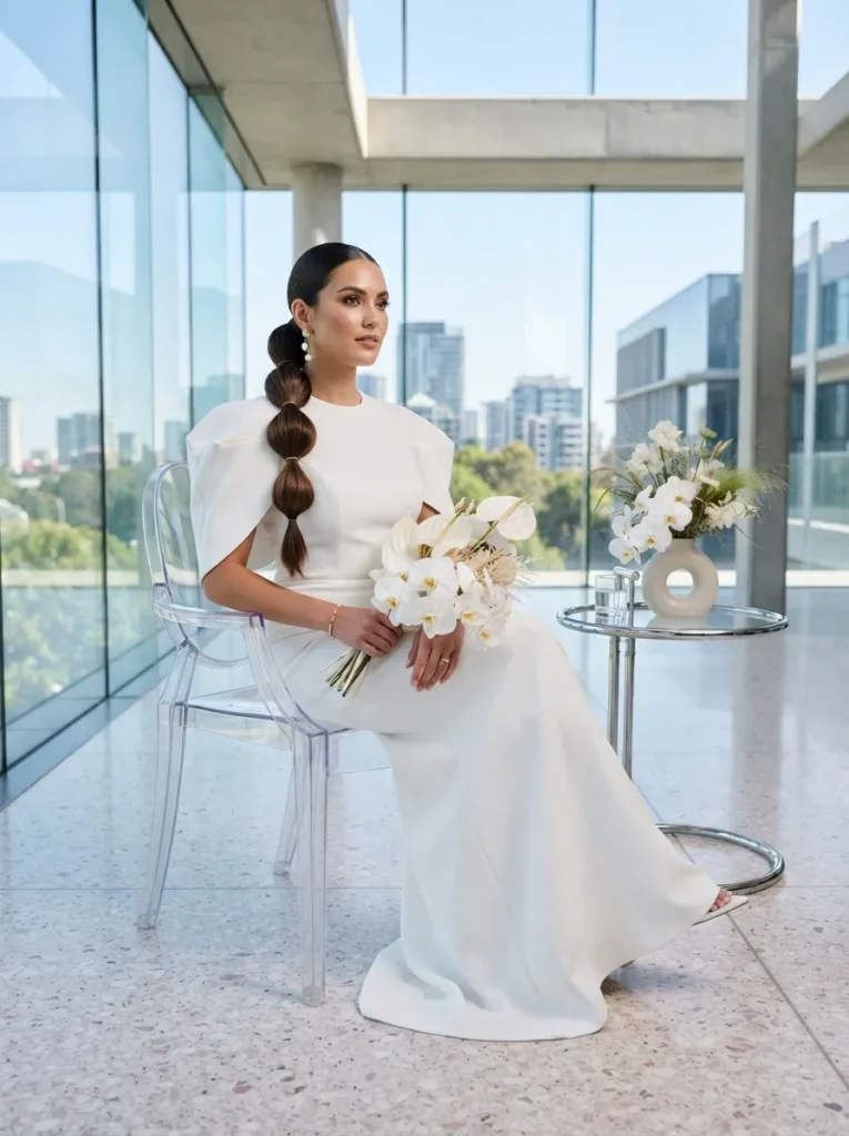Bubble Bridal Ponytail