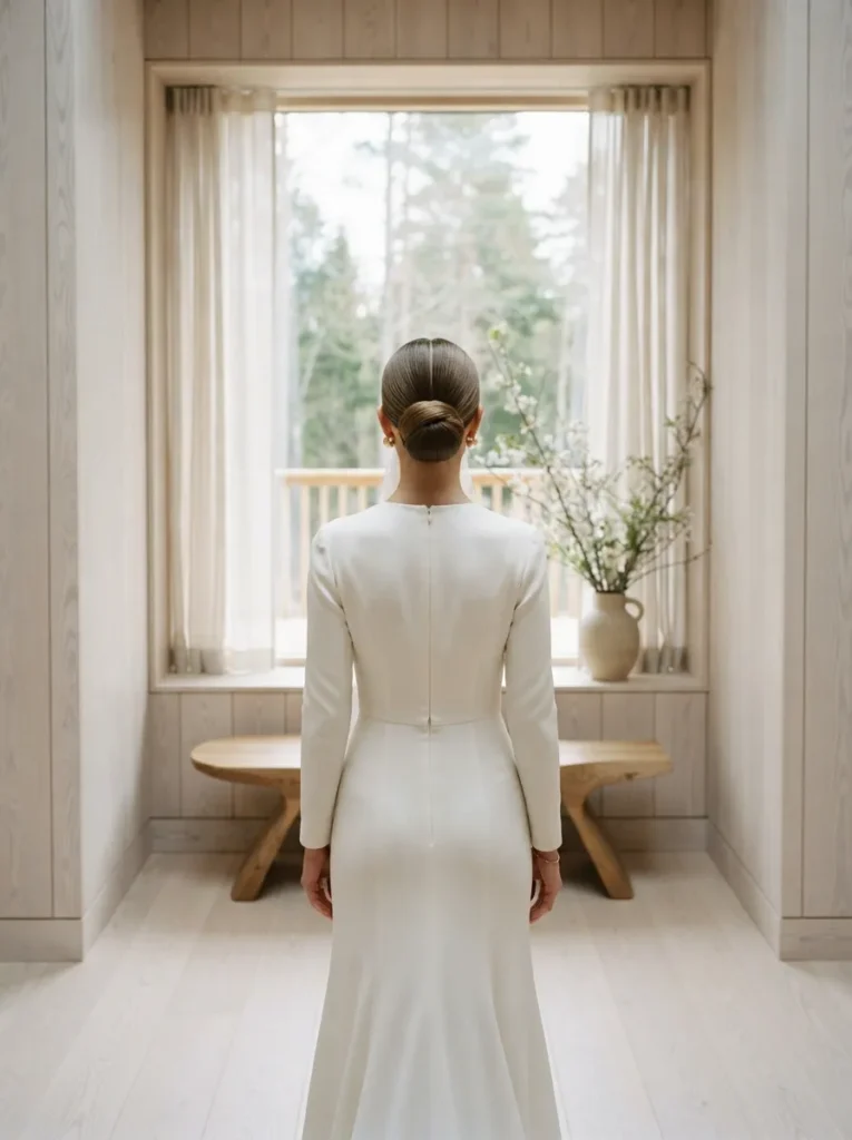 Center-Parted Chignon