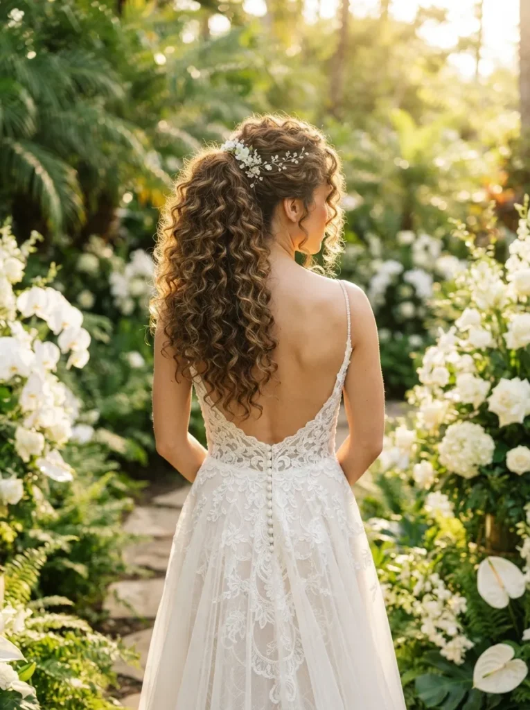 Curly Bridal Ponytail