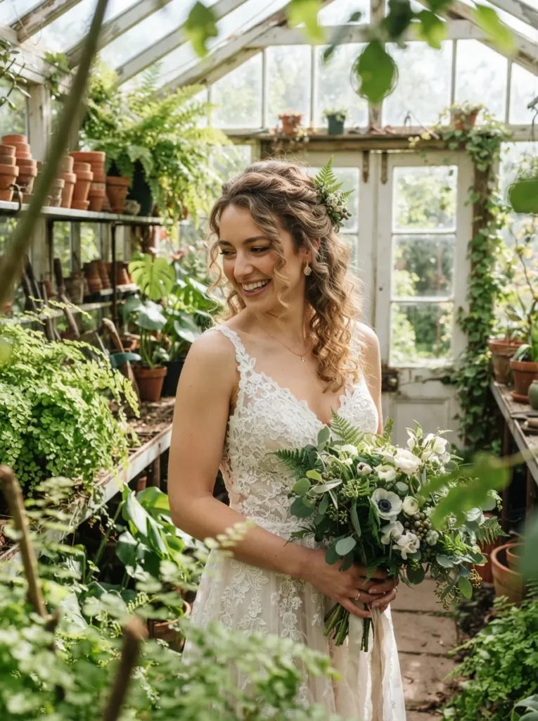 Curly Half Updo