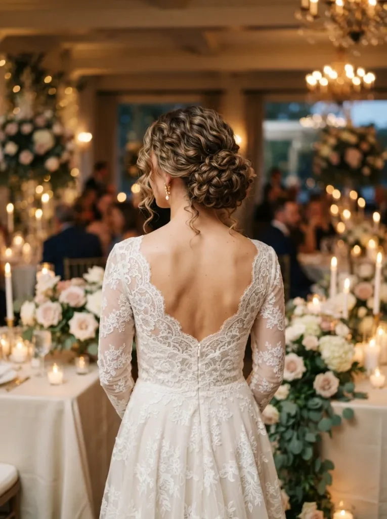 Curly Low Bun