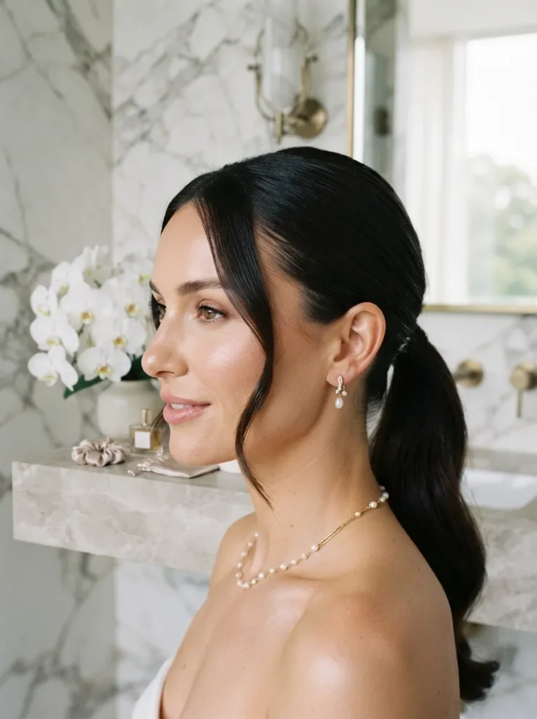 Face-Framing Low Ponytail
