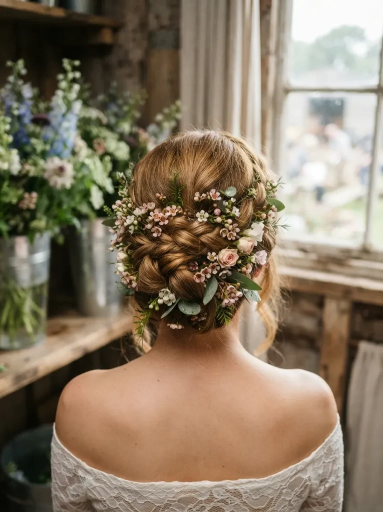 Floral Braided Bun
