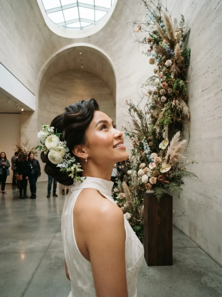  Floral Bridal Updo
