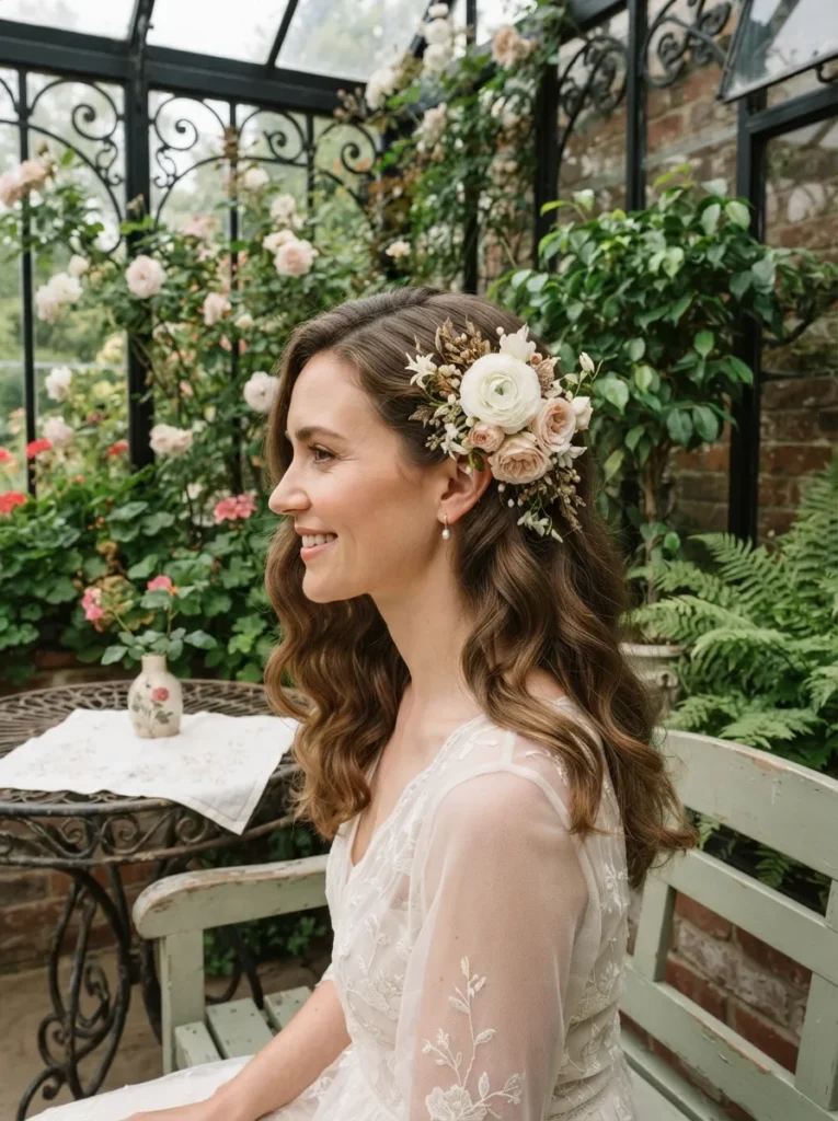 Floral Hairpiece Waves