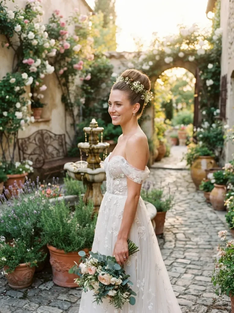 Floral High Bun