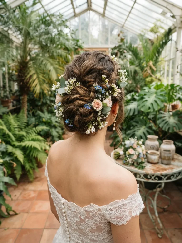 Floral Pinned Updo