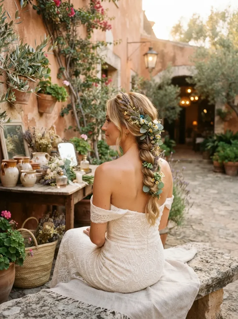 Floral Side Braid