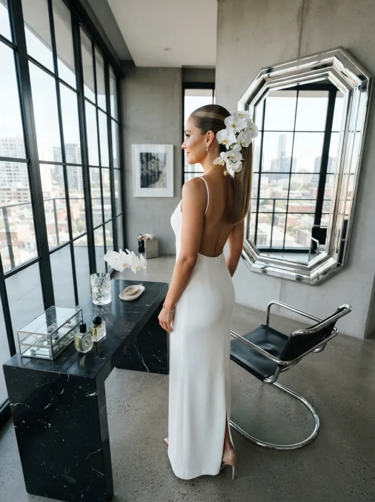 Flower Adorned Ponytail