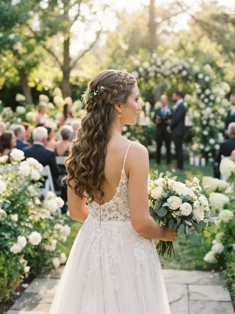 Loose Curls With Braid