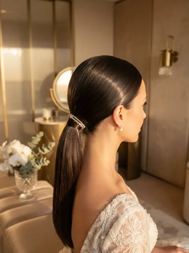 Glossy Bridal Ponytail