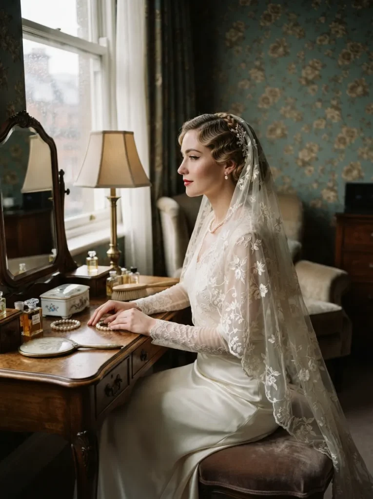  Half-Braided Vintage Veil