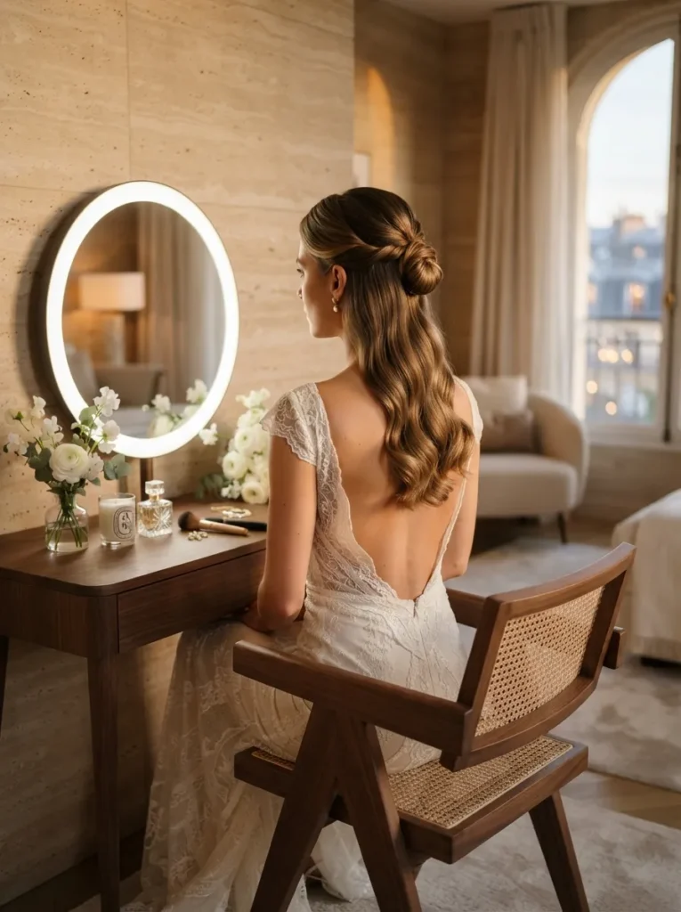 Half-Up Twist Bun