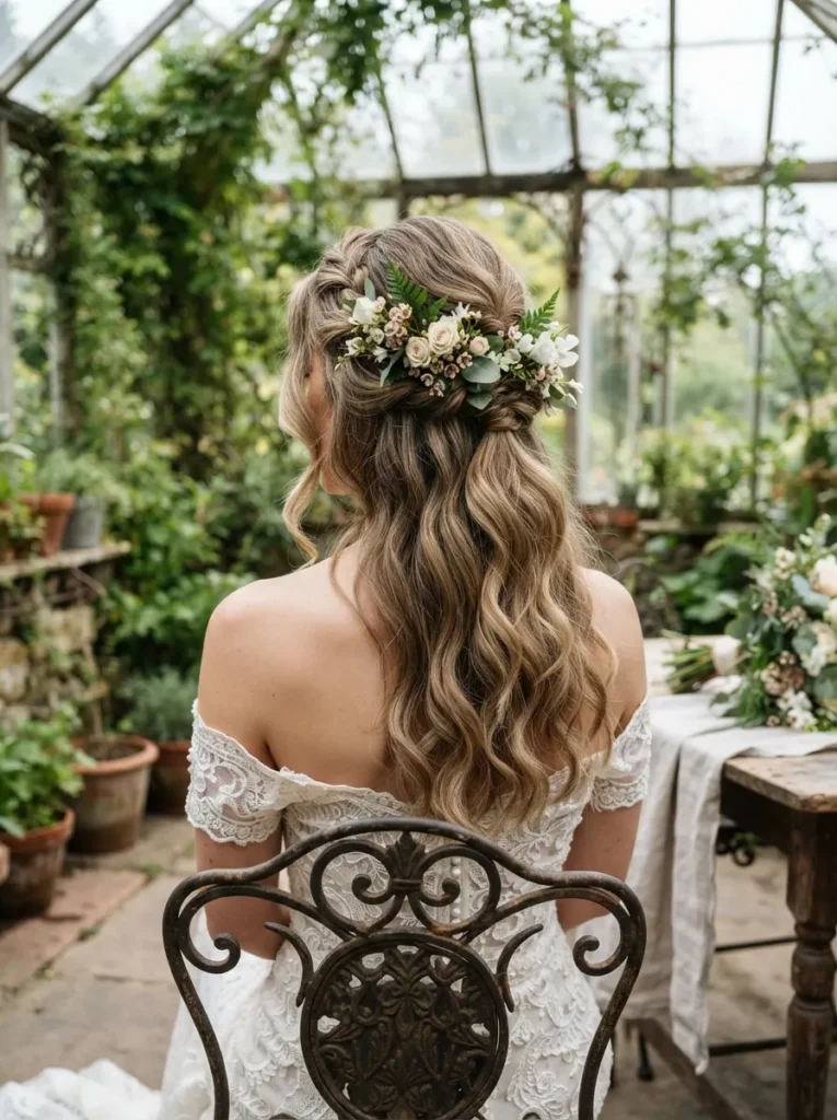 Half-Up With Flowers