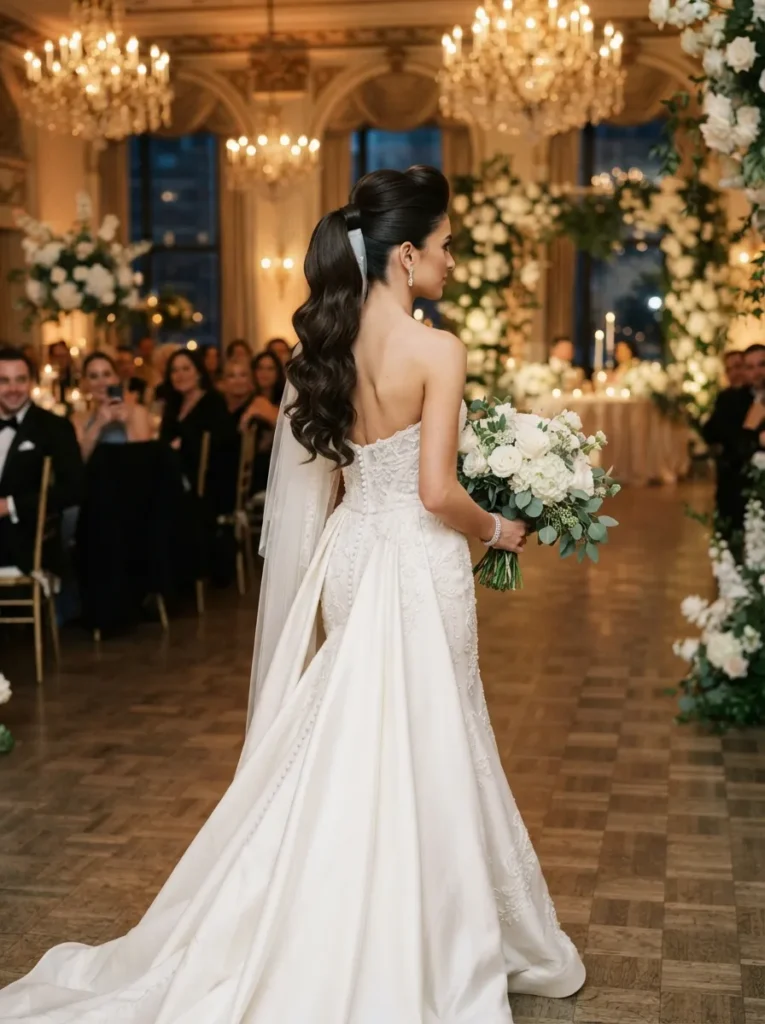 Bridal High Ponytail