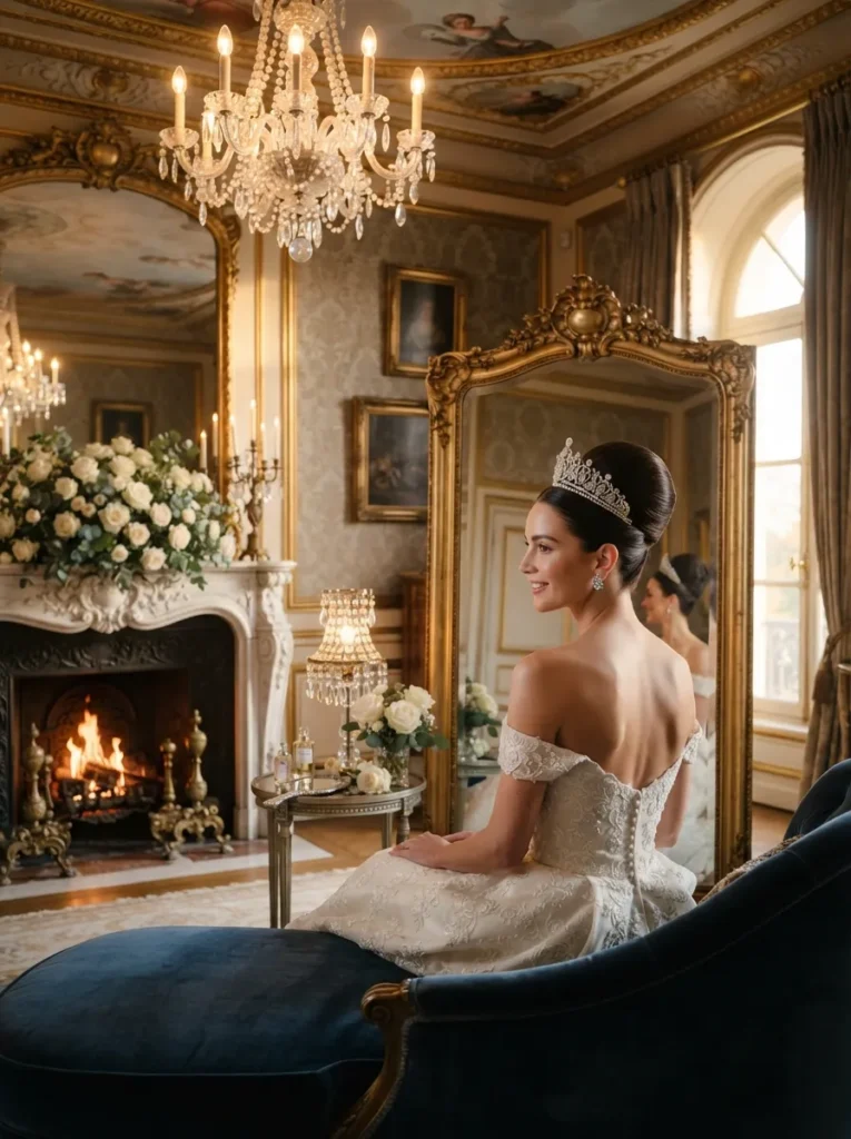  High Bun With Tiara