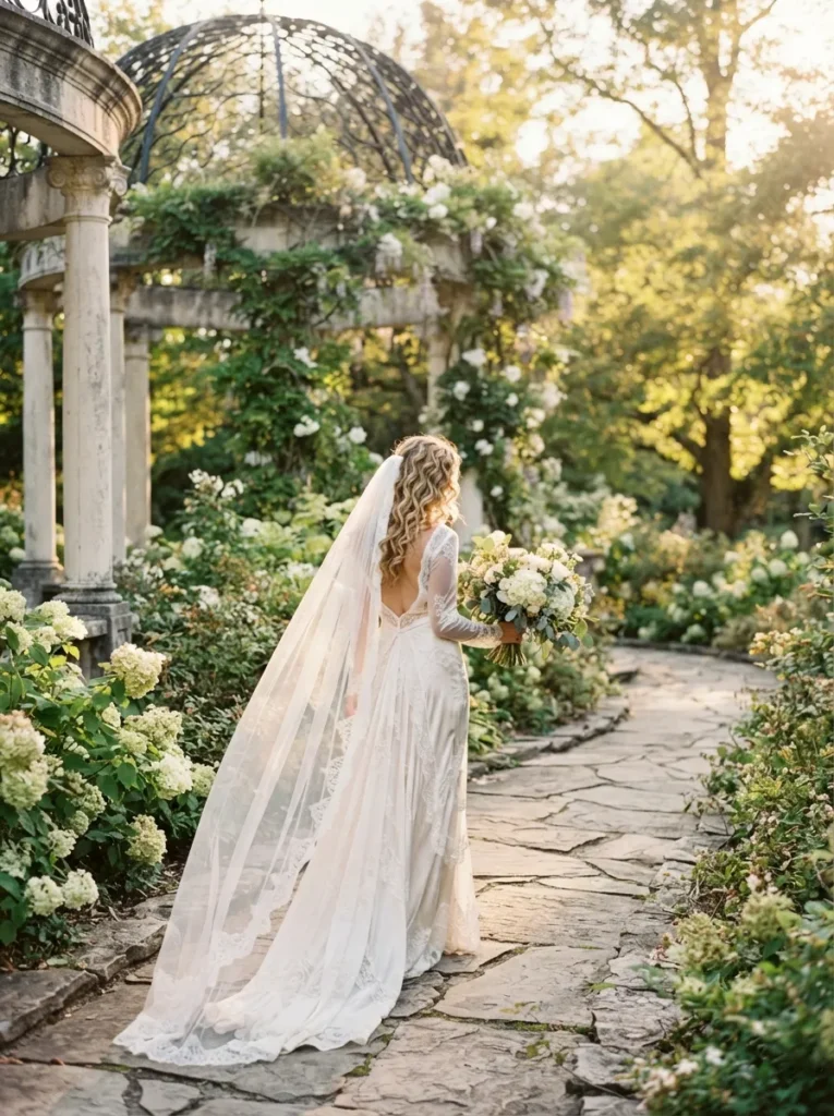Loose Curls With Veil