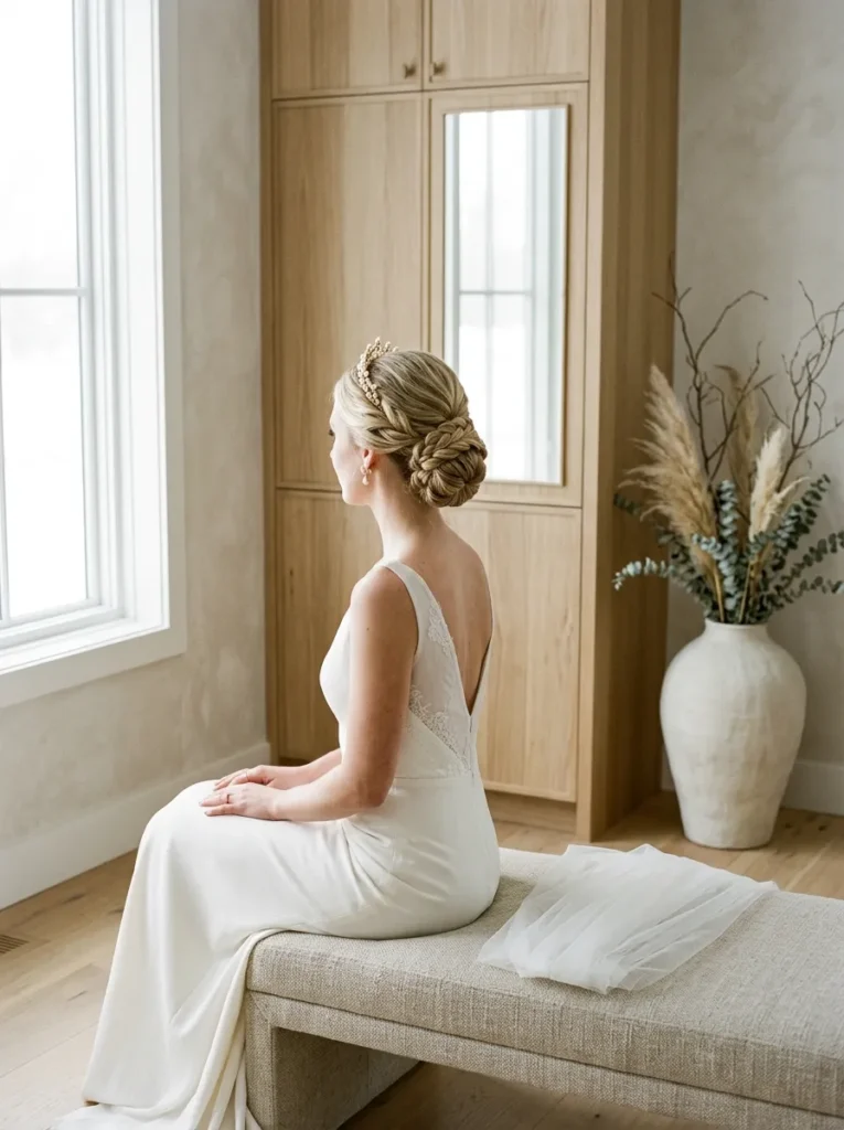  Low Braided Bun Tiara