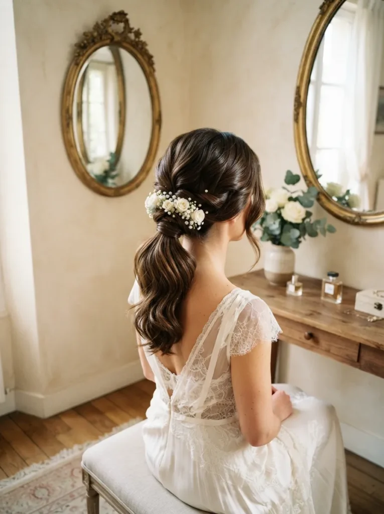 Low Bridal Ponytail