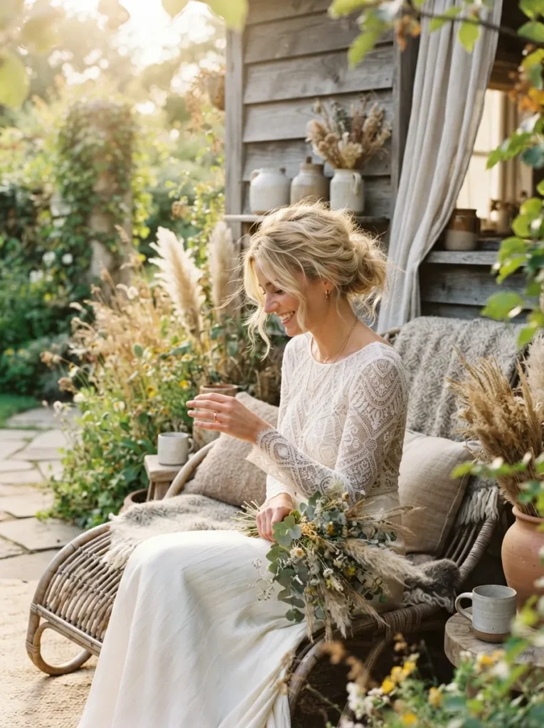 Messy Blonde Updo