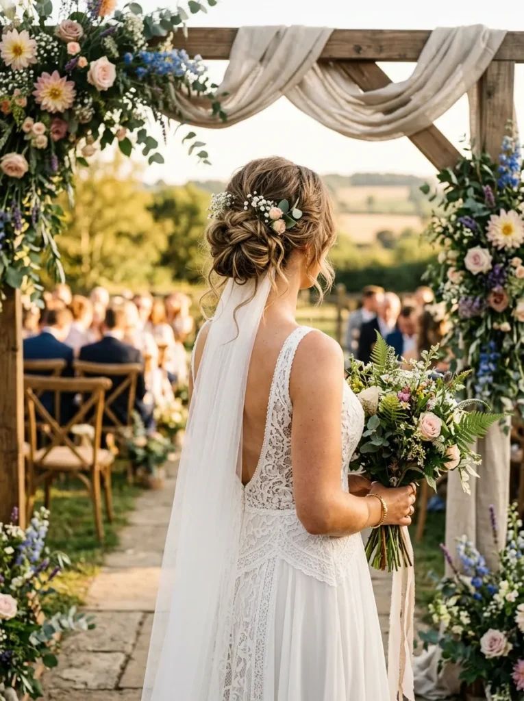 Messy Bridal Bun