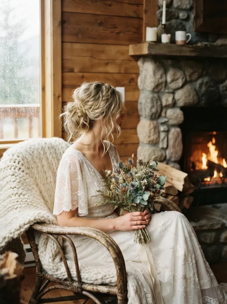 Messy Bridal Chignon