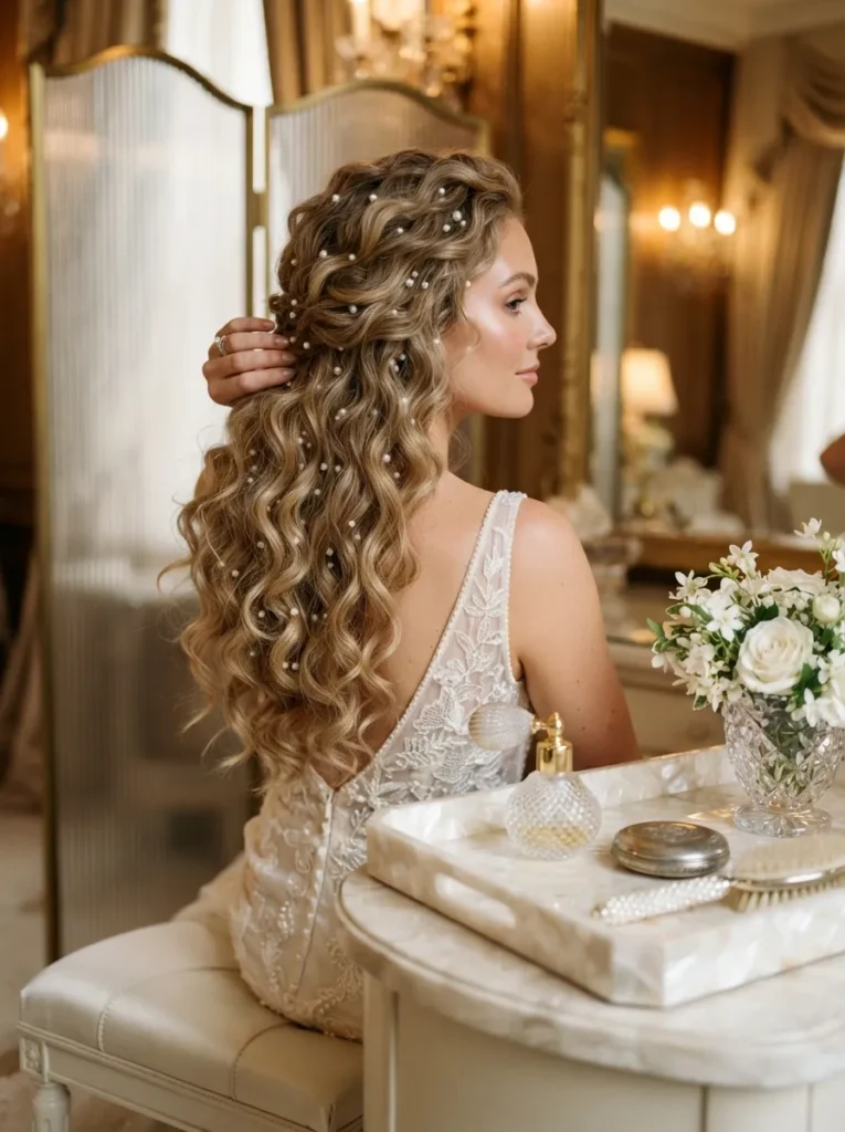 Pearl Accent Loose Curls