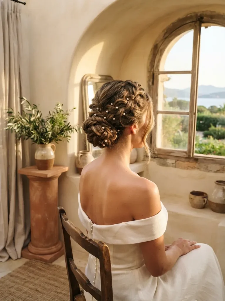 Pearl Braided Updo