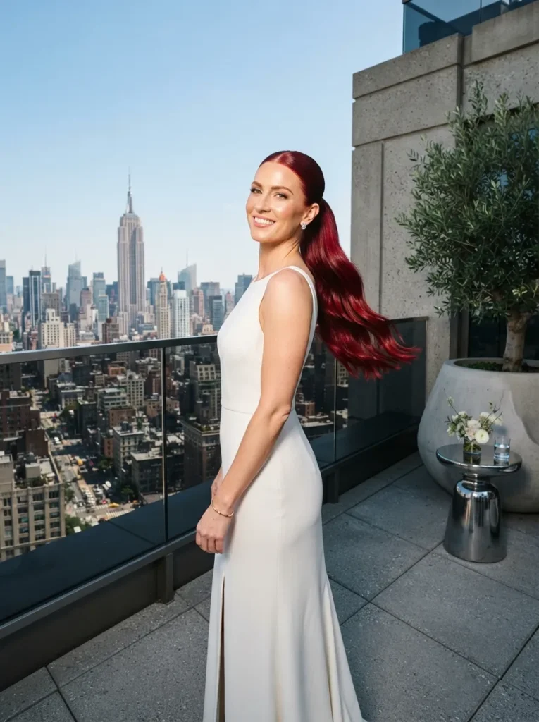 Red Bridal Ponytail