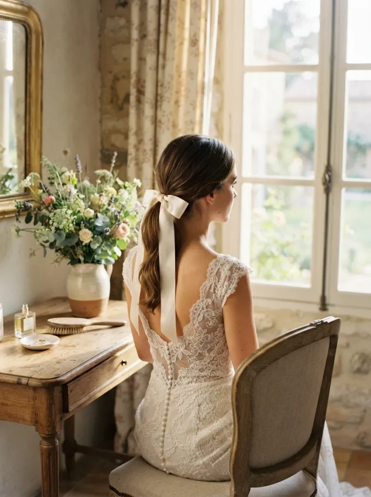 Ribbon-Tied Ponytail