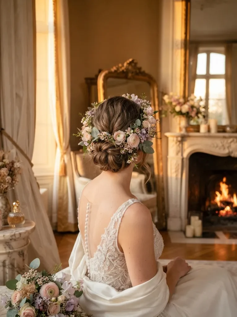 Romantic Floral Chignon