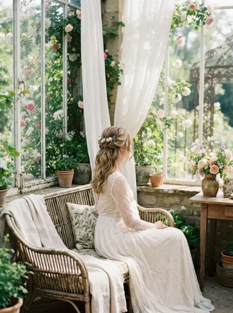 Romantic Half-Up Waves