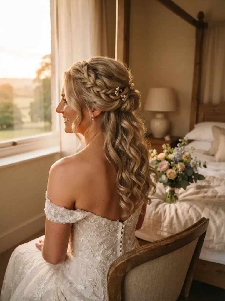 Romantic Twisted Half-Up