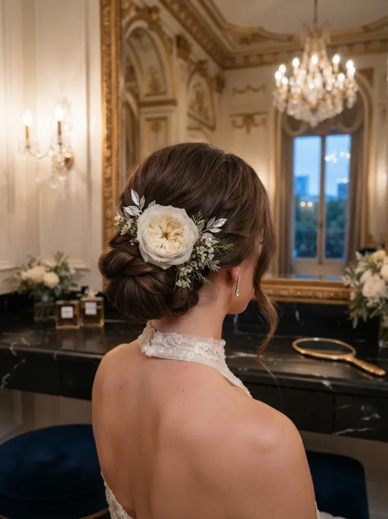 Rose Adorned Bun